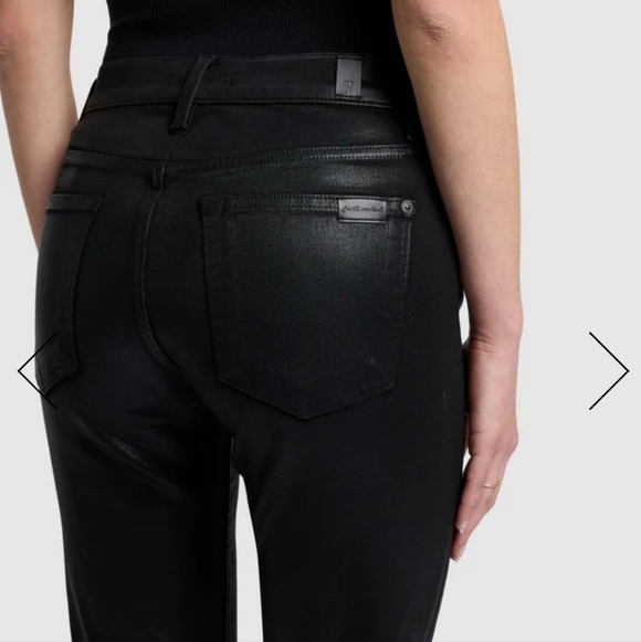 NWT 7 For All Mankind Tailorless Coated Bootcut Jeans sz. 25 High Waist - Picture 4 of 13